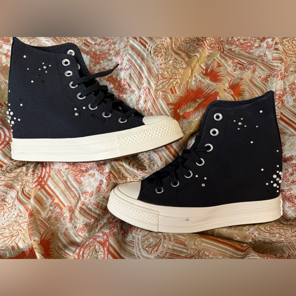 Converse CTAS Wedge Hi Total Eclipse/Egret- size 7.5 W - NIB - SOLD OUT!!